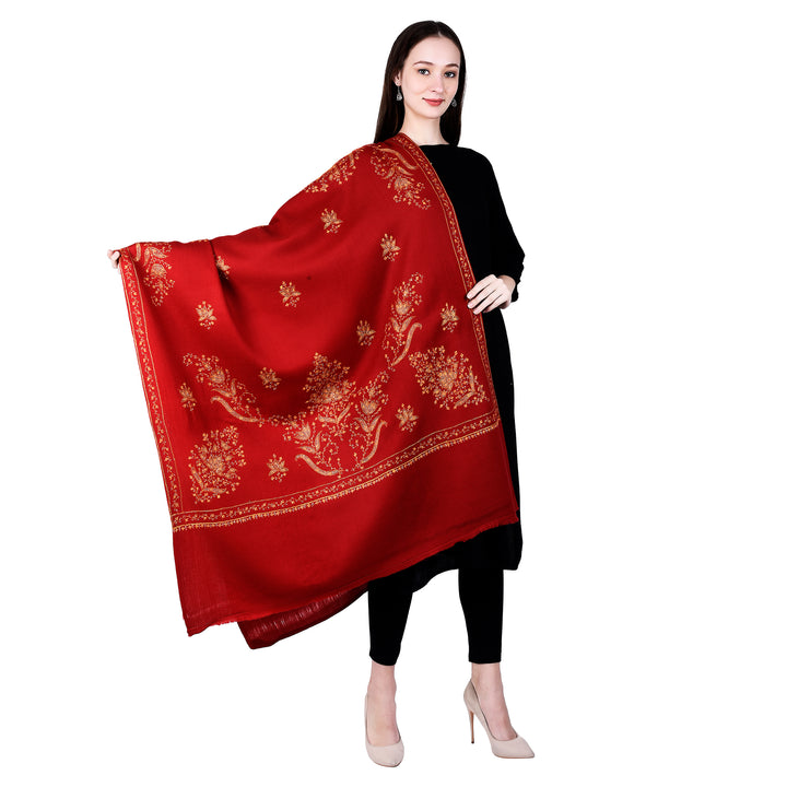 Women's Hand Embroidered Wool Shawl