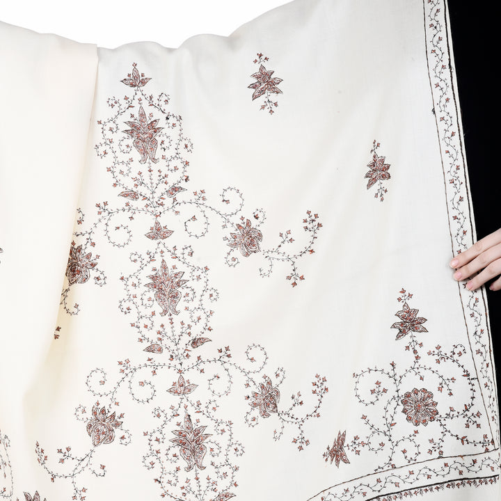 Women's Hand Embroidered Wool Shawl