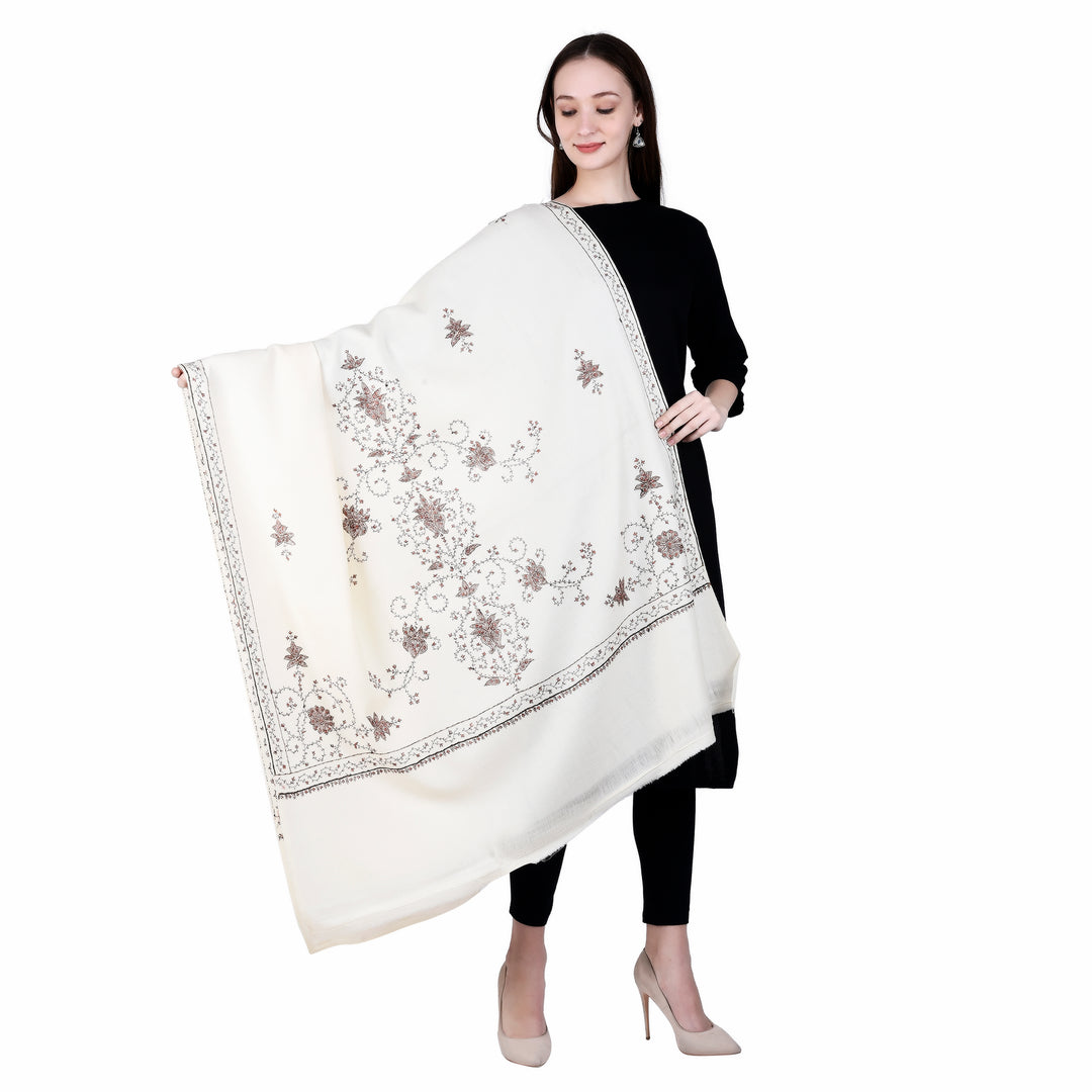 Women's Hand Embroidered Wool Shawl