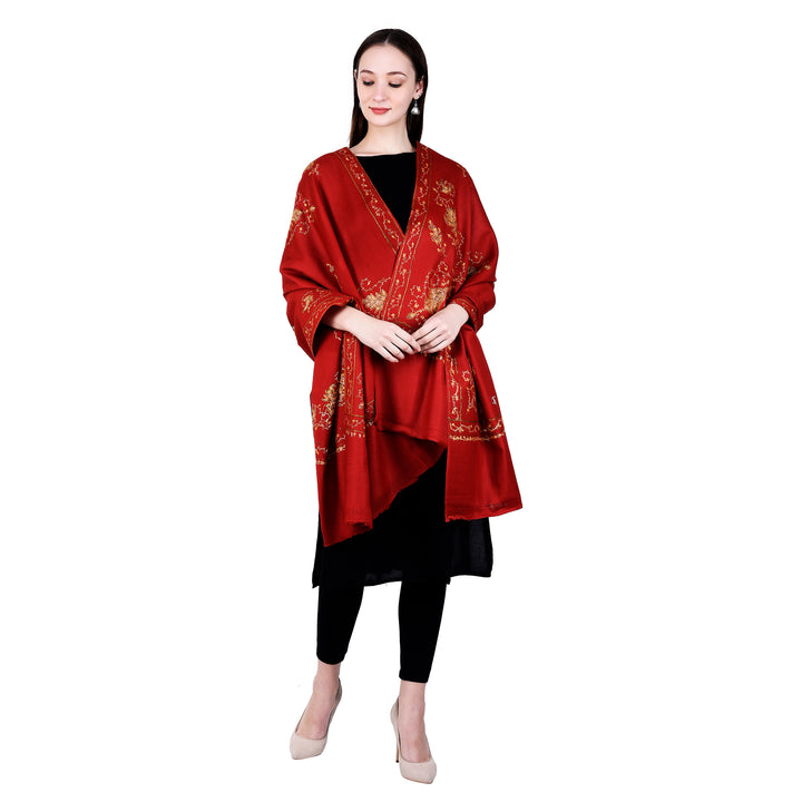 Women's Hand Embroidered Wool Shawl