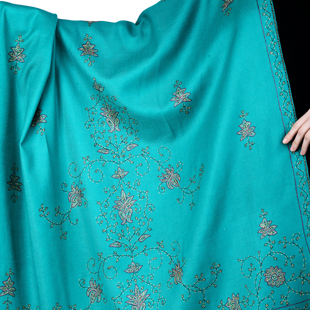 Women's Hand Embroidered Wool Shawl
