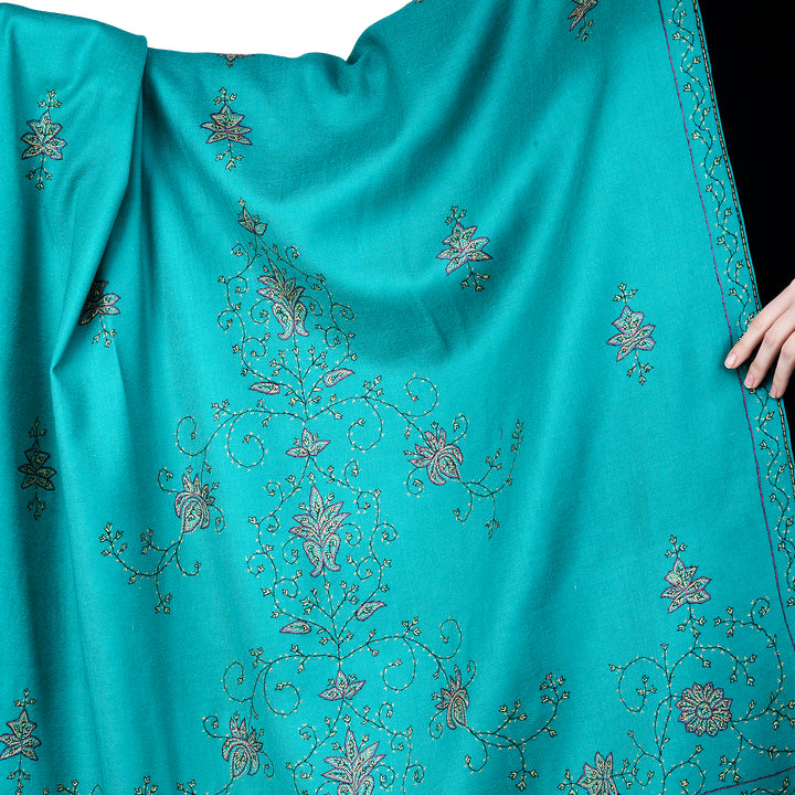 Women's Hand Embroidered Wool Shawl
