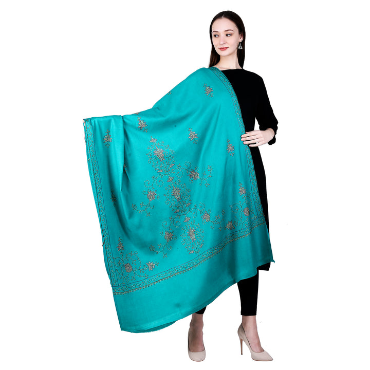 Women's Hand Embroidered Wool Shawl