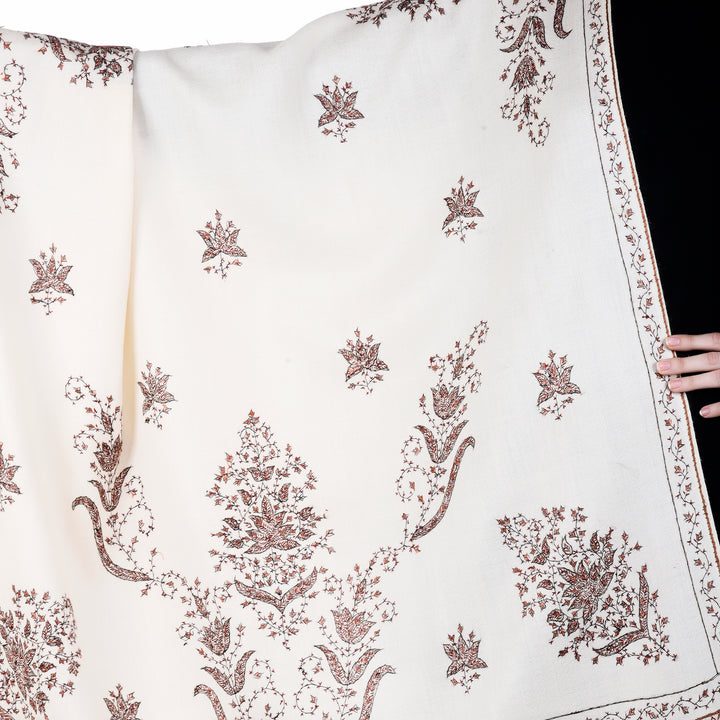 Women's Hand Embroidered Wool Shawl