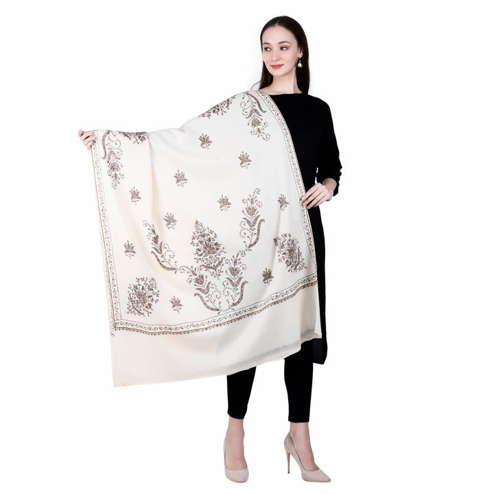 Women's Hand Embroidered Wool Shawl