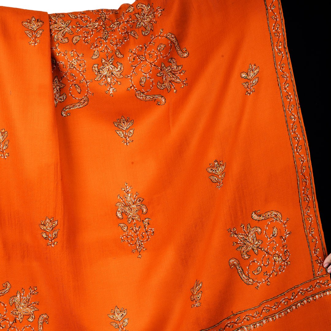 Women's Hand Embroidered Wool Shawl