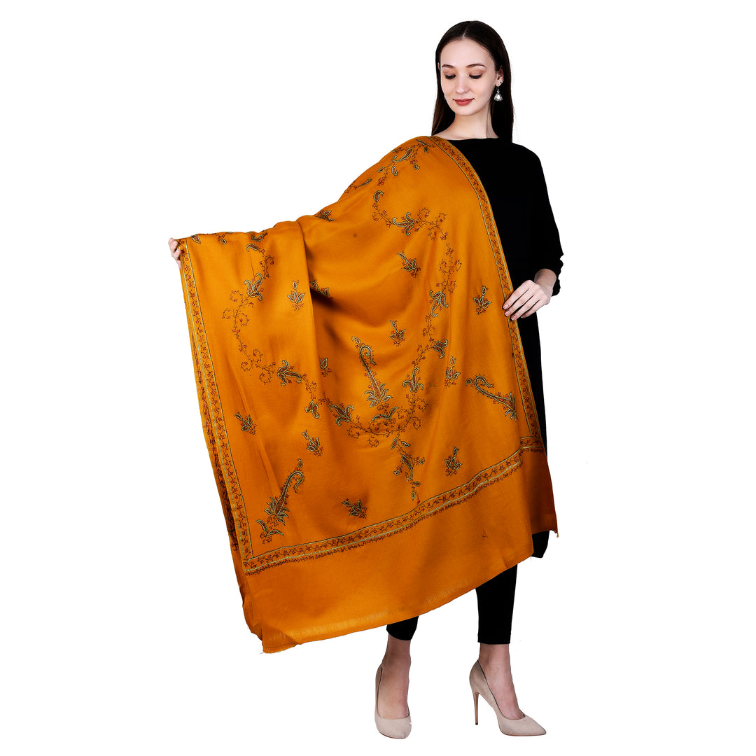 Women's Hand Embroidered Wool Shawl