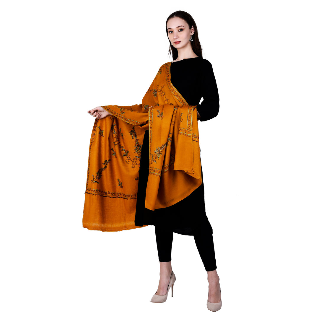 Women's Hand Embroidered Wool Shawl