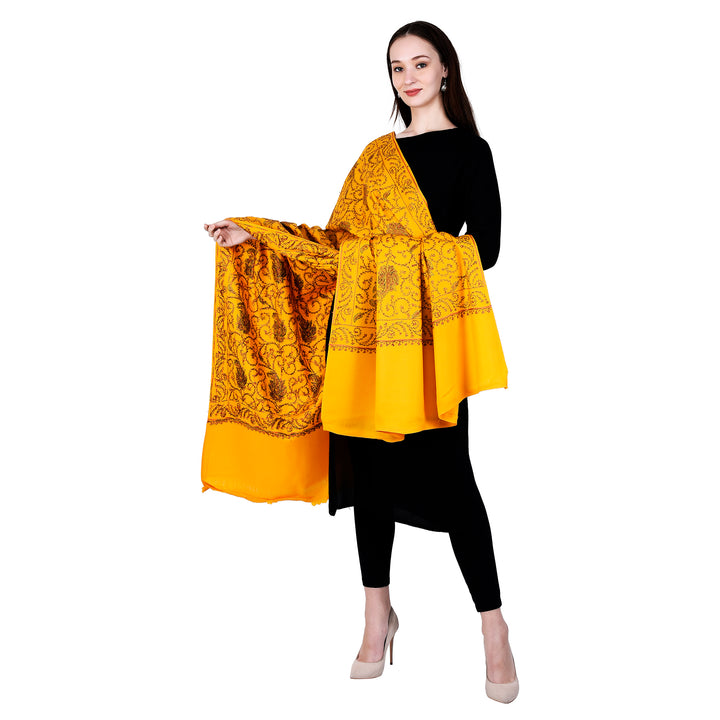 Women's Hand Embroidered Wool Shawl