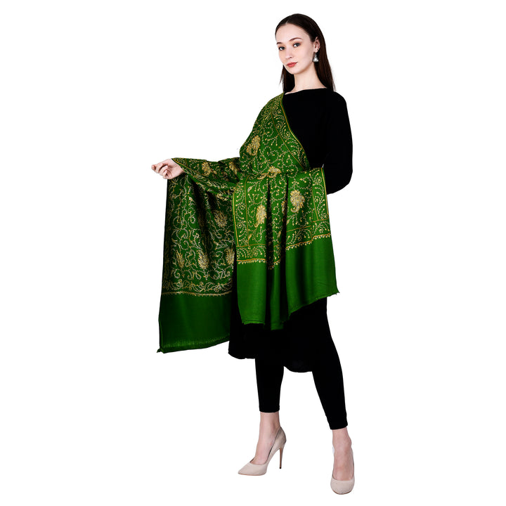 Women's Hand Embroidered Wool Shawl