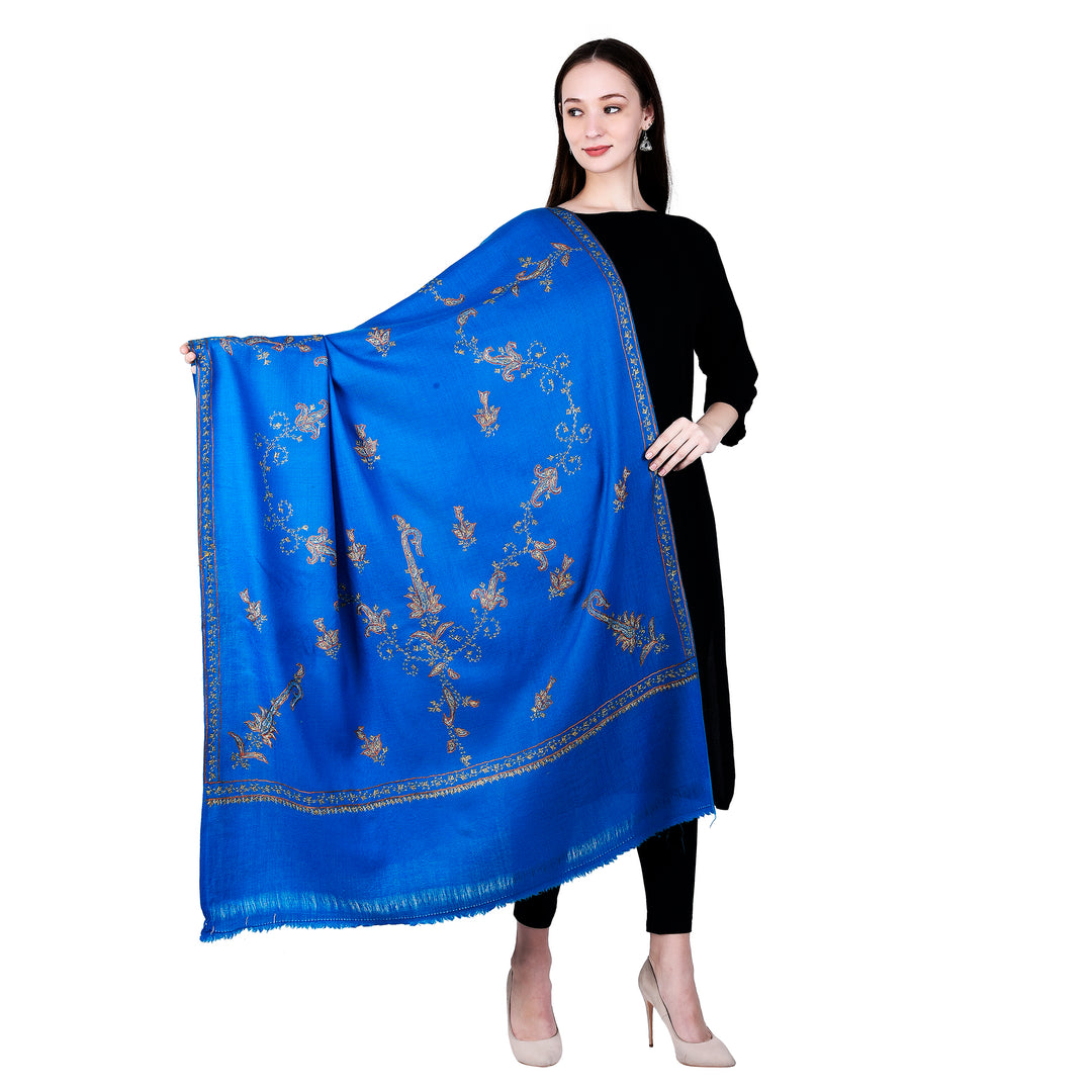 Women's Hand Embroidered Wool Shawl