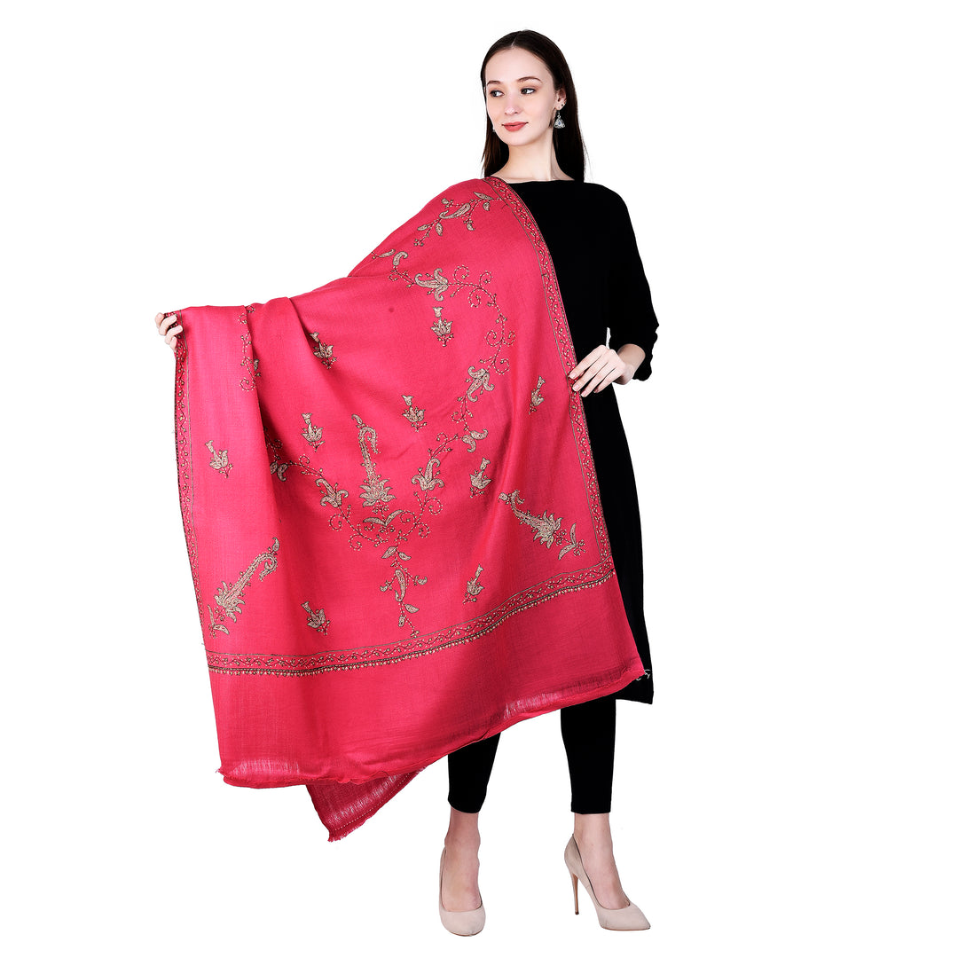 Women's Hand Embroidered Wool Shawl