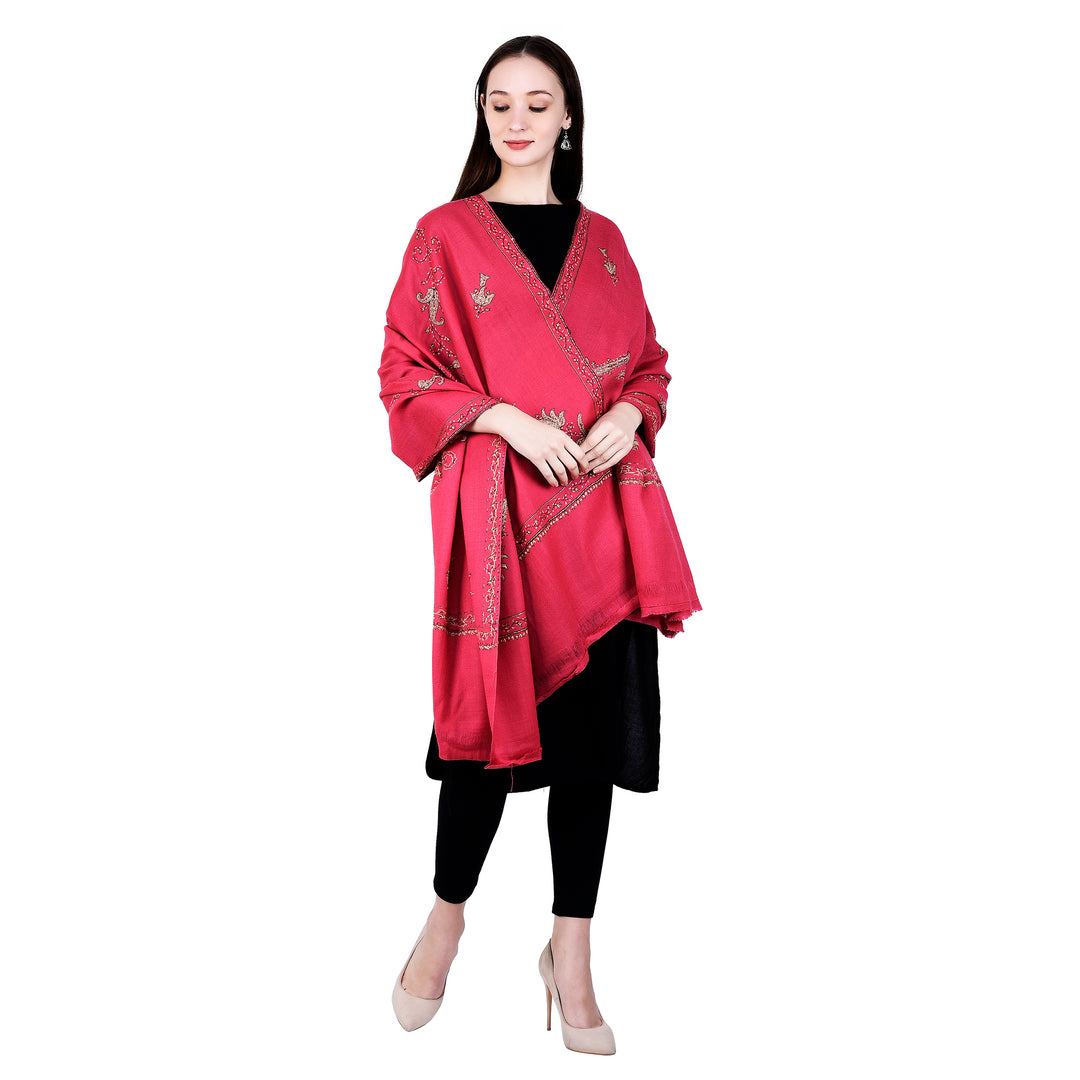 Women's Hand Embroidered Wool Shawl