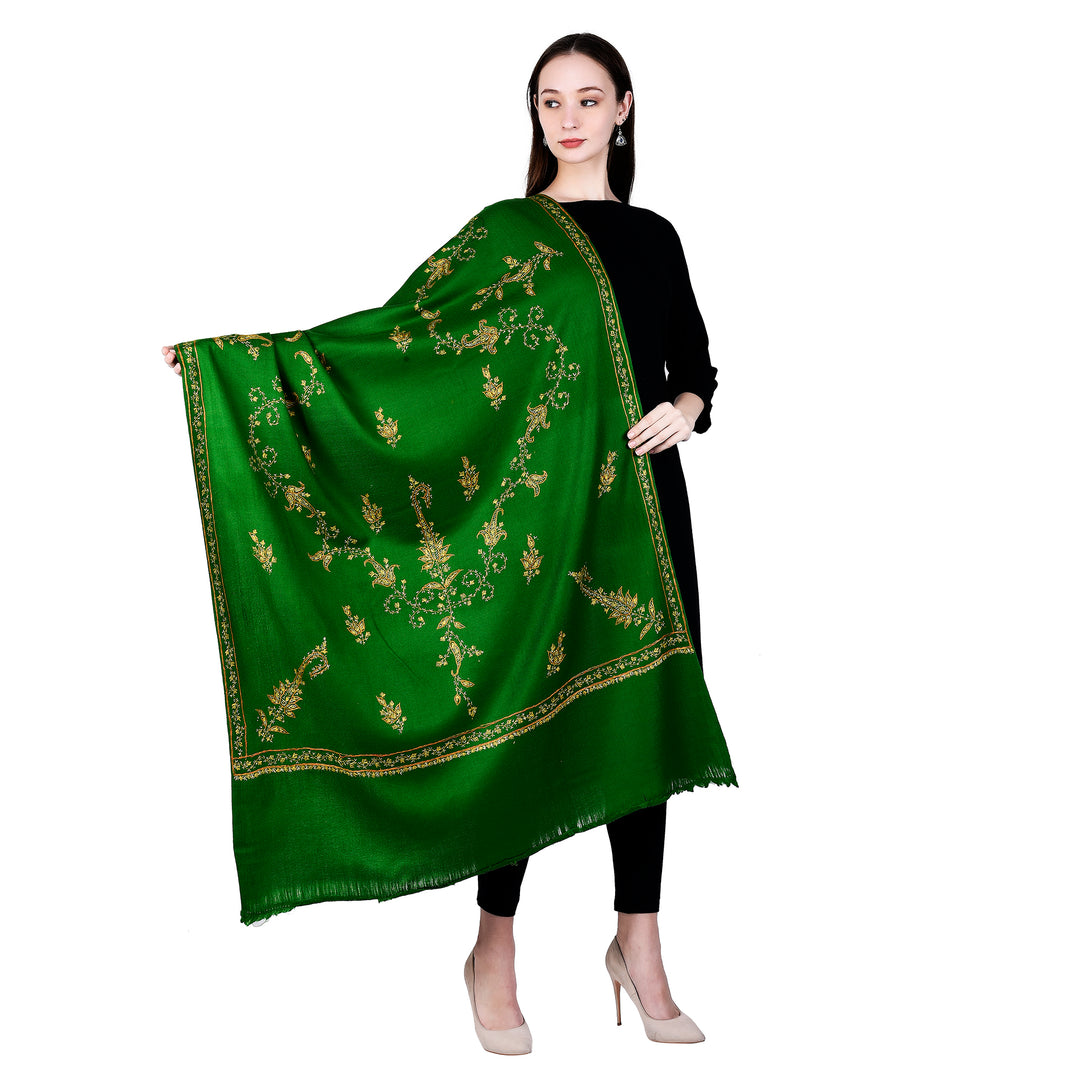 Women's Hand Embroidered Wool Shawl