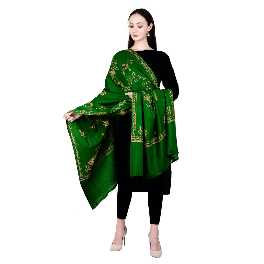 Women's Hand Embroidered Wool Shawl