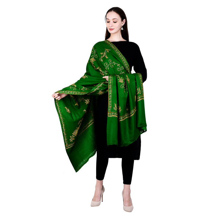 Women's Hand Embroidered Wool Shawl