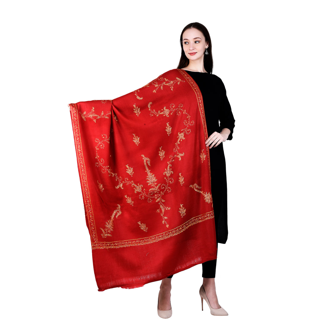 Women's Hand Embroidered Wool Shawl