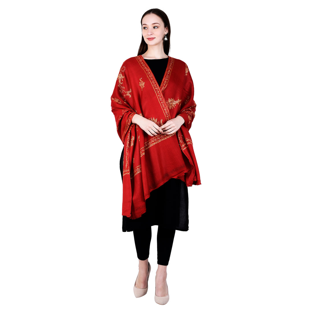 Women's Hand Embroidered Wool Shawl