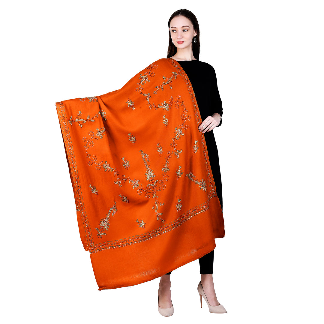 Women's Hand Embroidered Wool Shawl