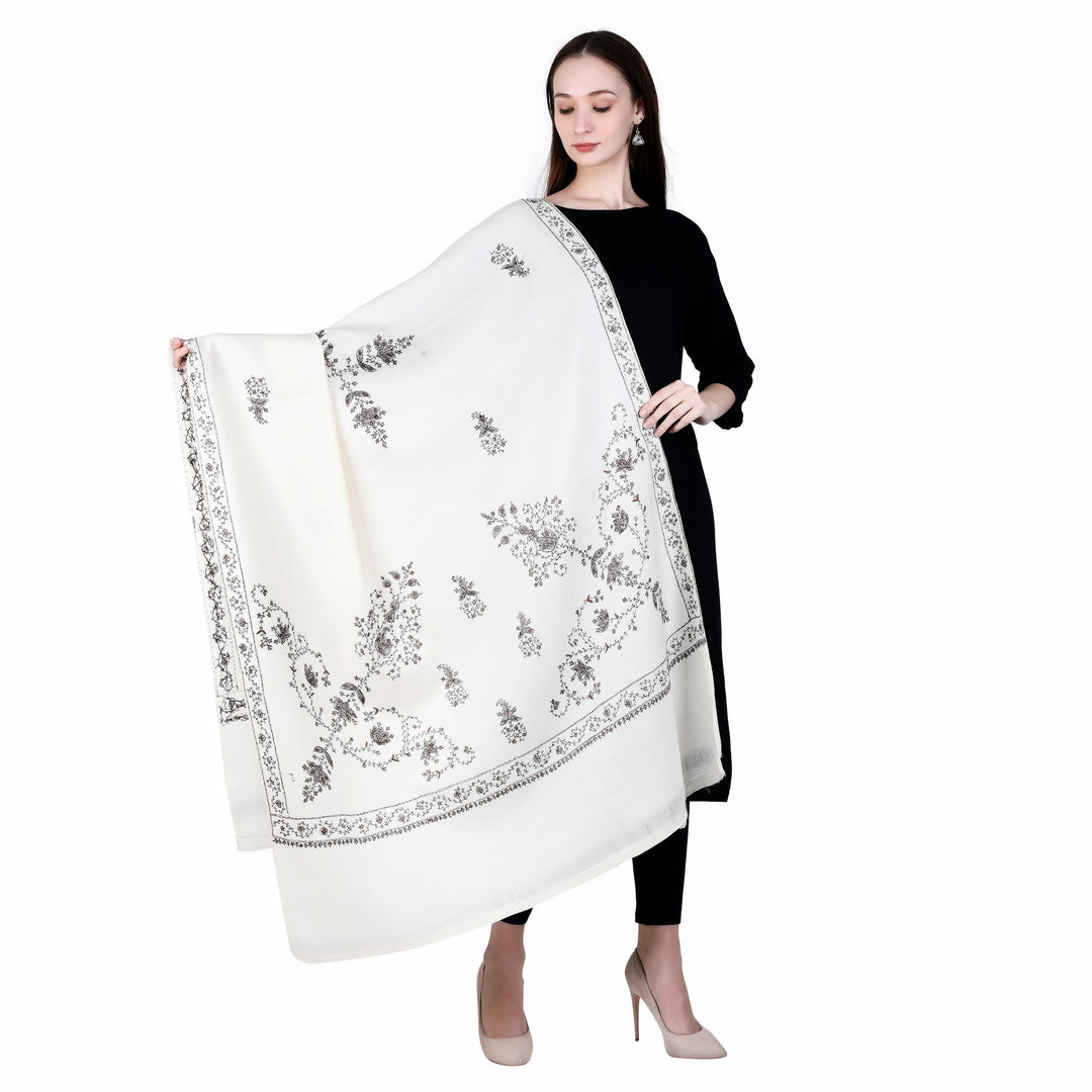Women's Hand Embroidered Wool Shawl