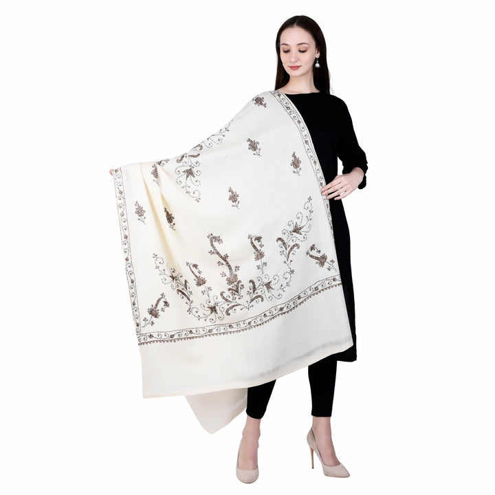 Women's Hand Embroidered Wool Shawl