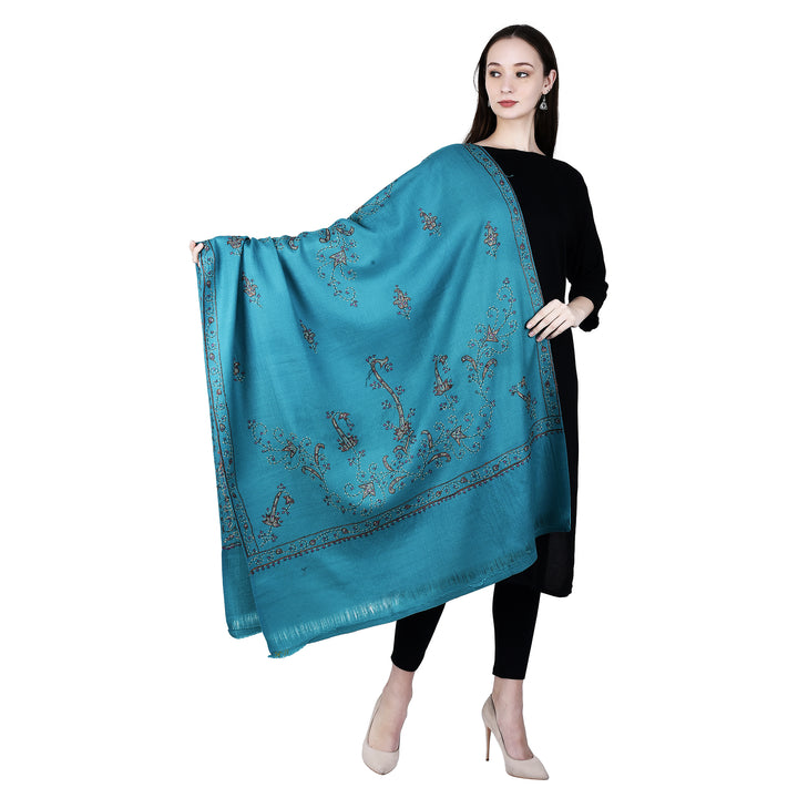 Women's Hand Embroidered Wool Shawl