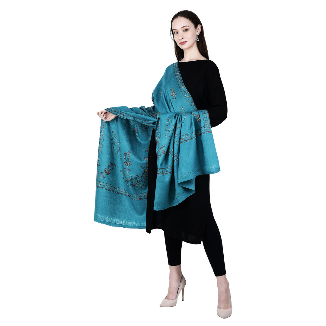Women's Hand Embroidered Wool Shawl
