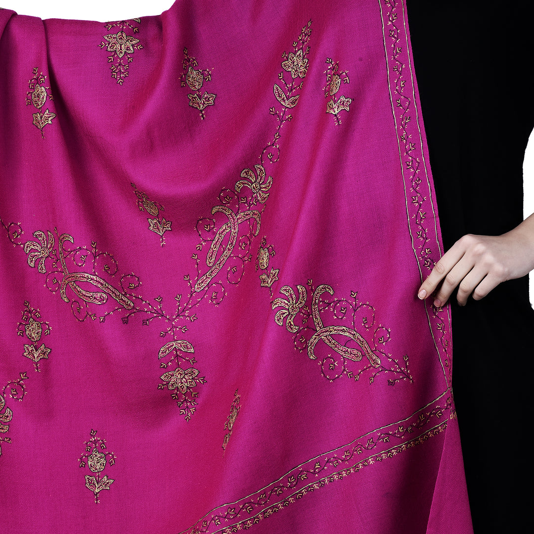 Women's Hand Embroidered Wool Shawl