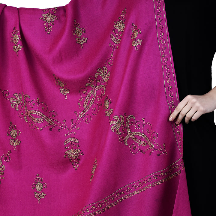 Women's Hand Embroidered Wool Shawl