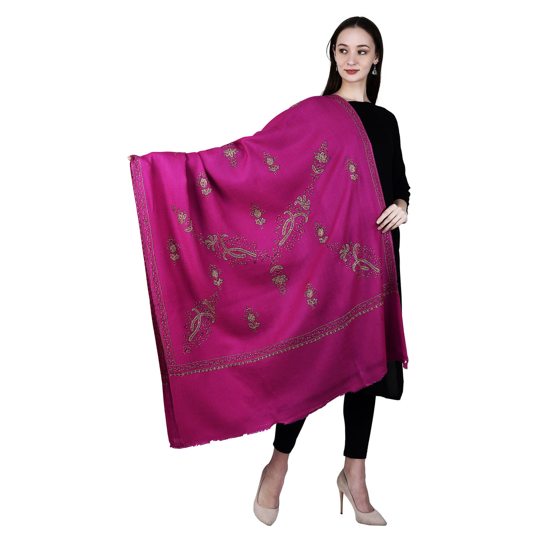 Women's Hand Embroidered Wool Shawl