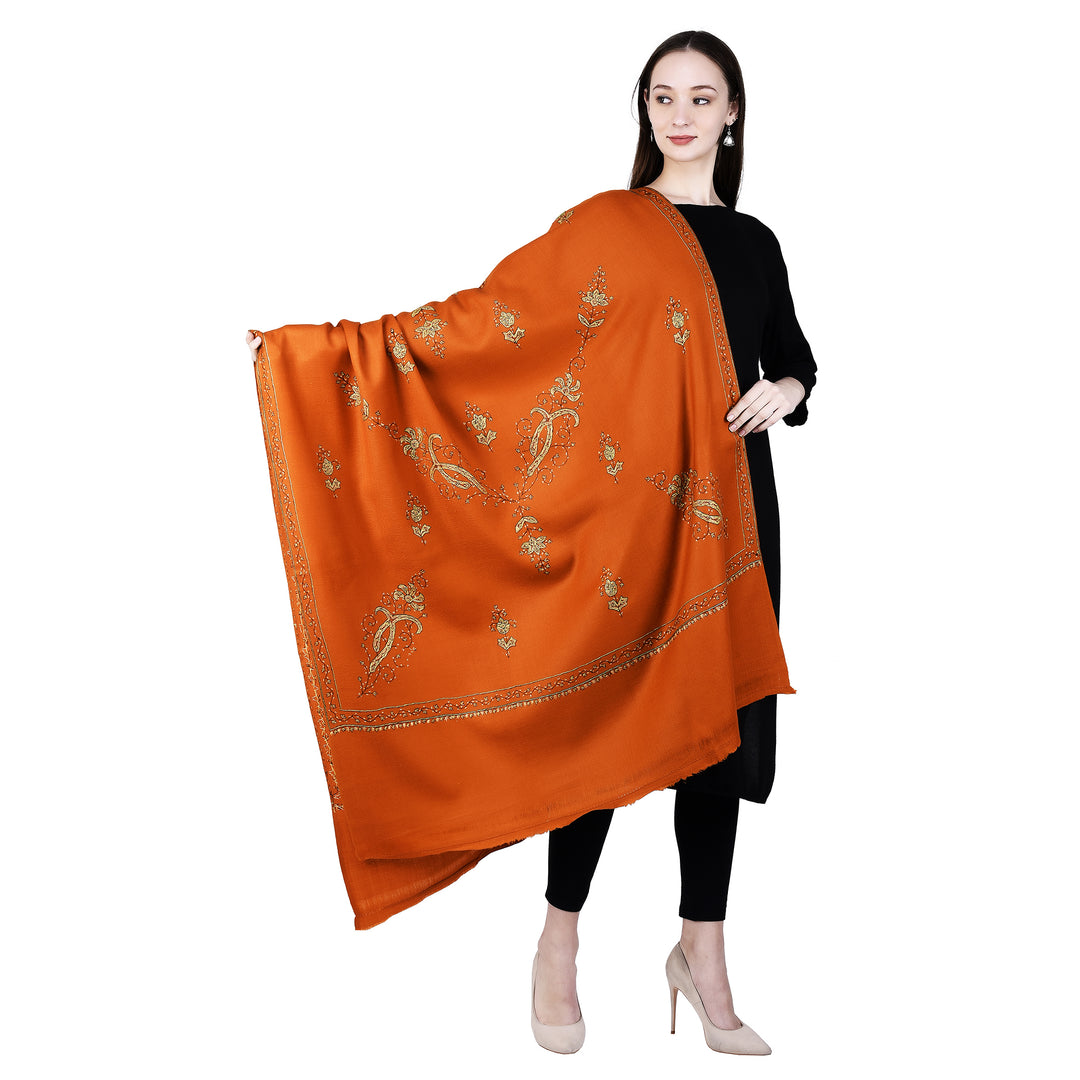 Women's Hand Embroidered Wool Shawl
