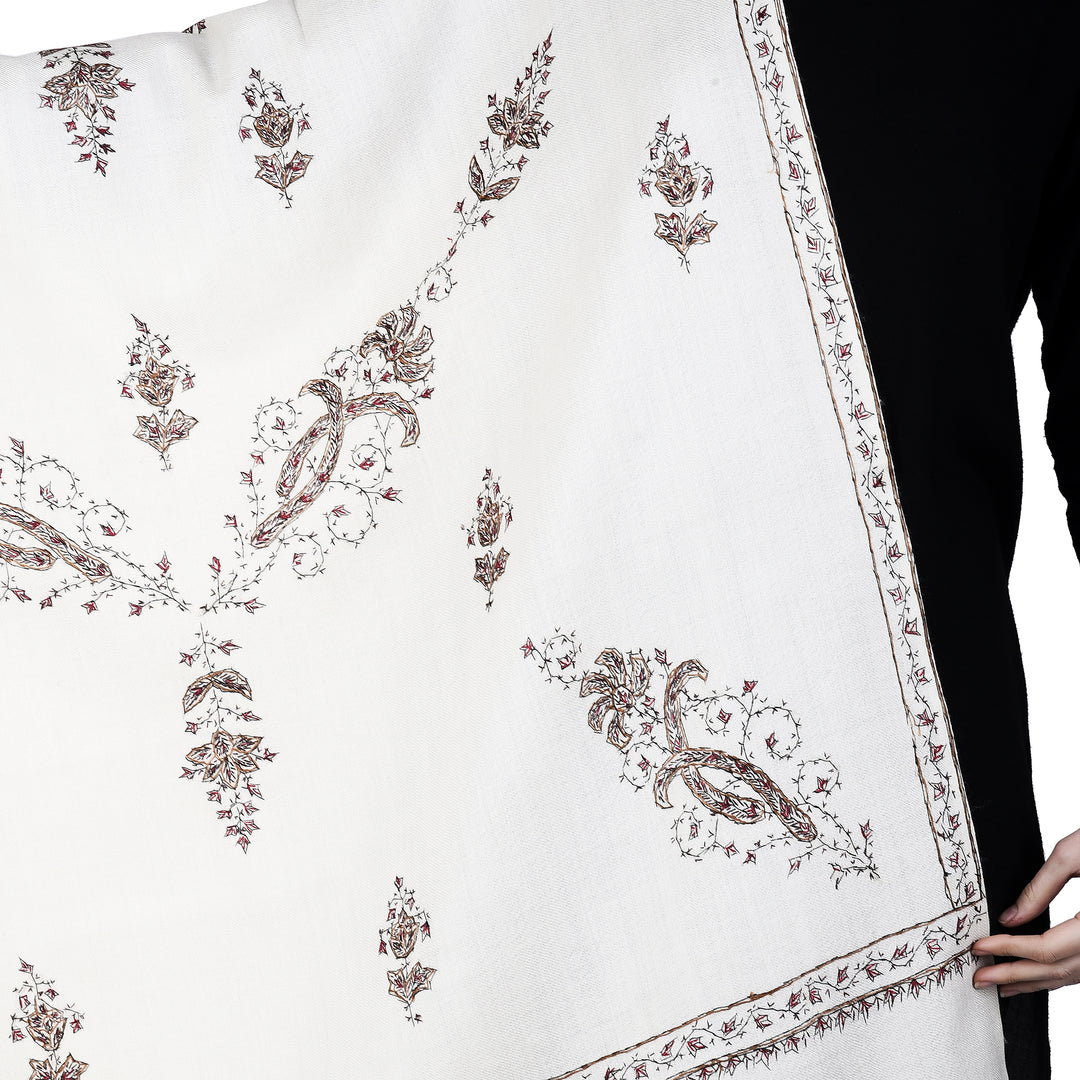 Women's Hand Embroidered Wool Shawl