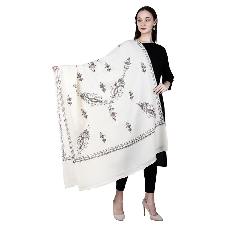 Women's Hand Embroidered Wool Shawl