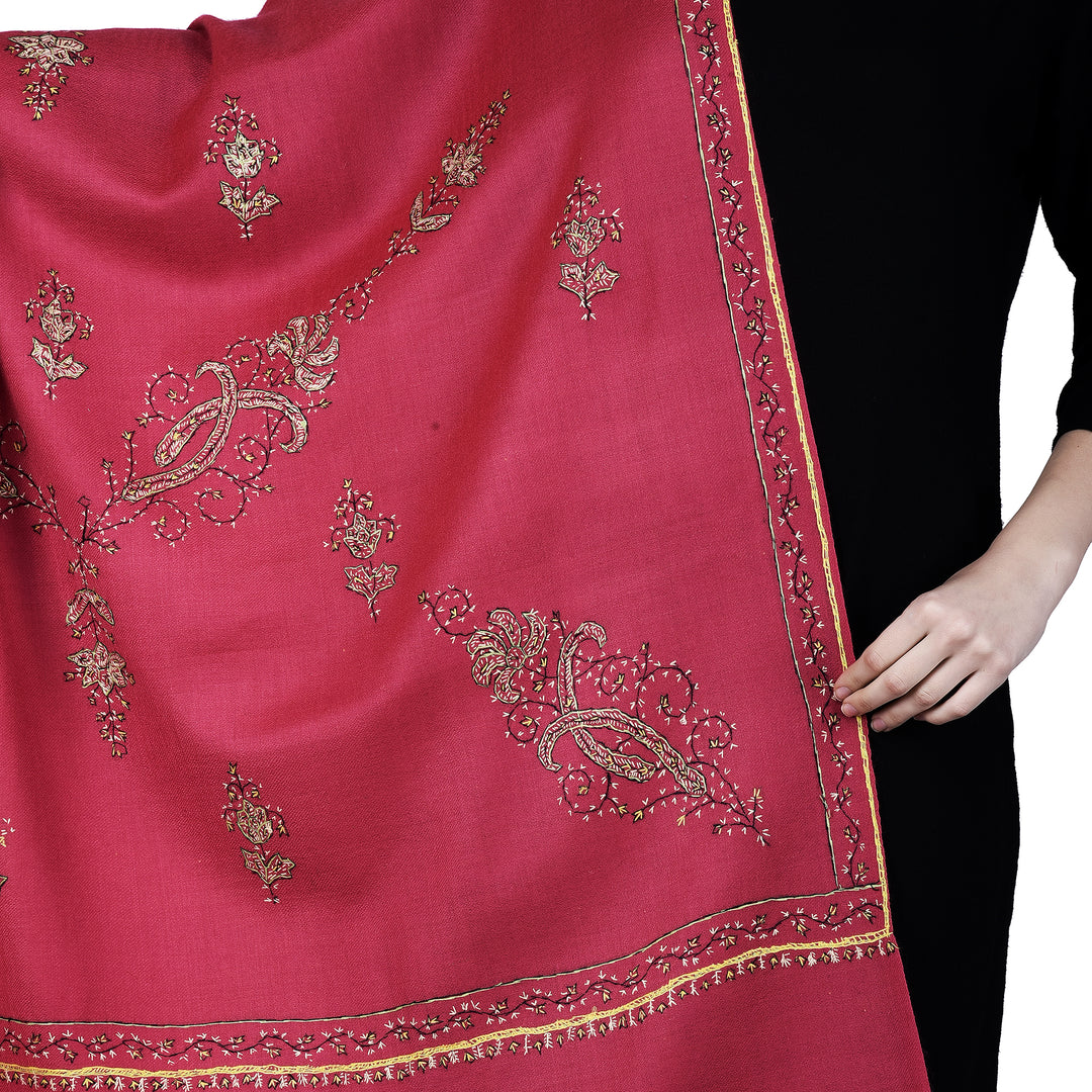 Women's Hand Embroidered Wool Shawl