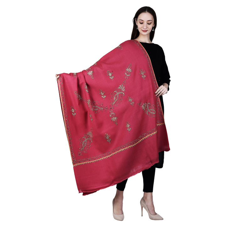Women's Hand Embroidered Wool Shawl