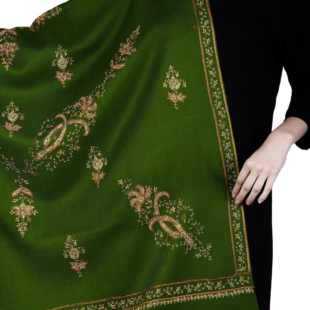 Women's Hand Embroidered Wool Shawl