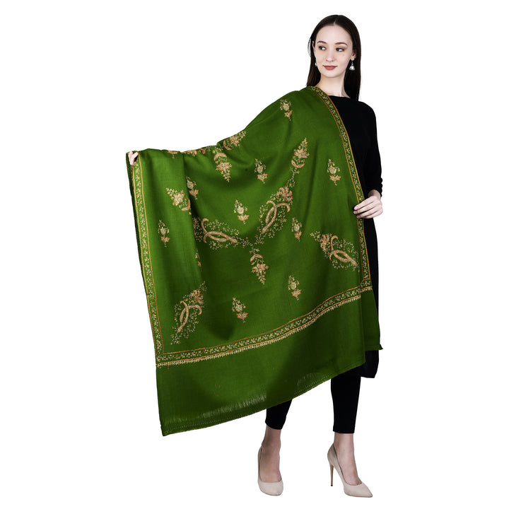 Women's Hand Embroidered Wool Shawl