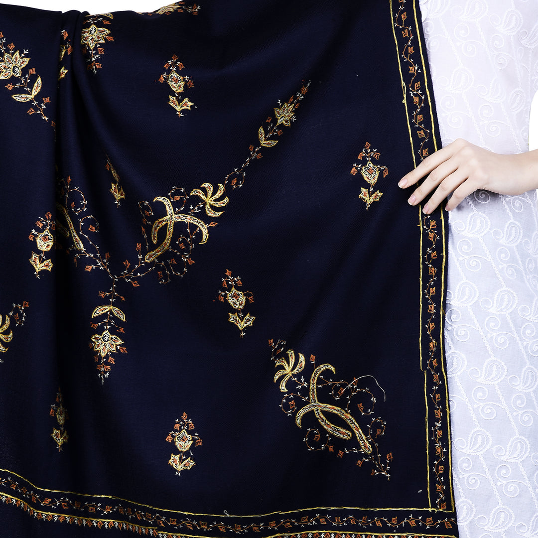 Women's Hand Embroidered Wool Shawl