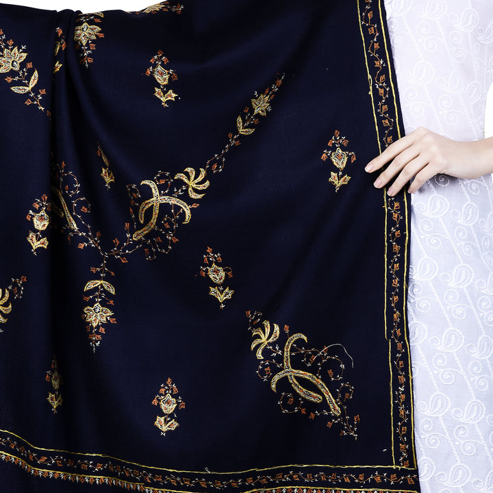 Women's Hand Embroidered Wool Shawl