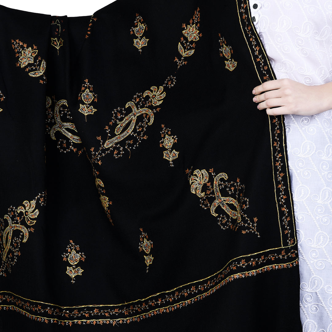Women's Hand Embroidered Wool Shawl