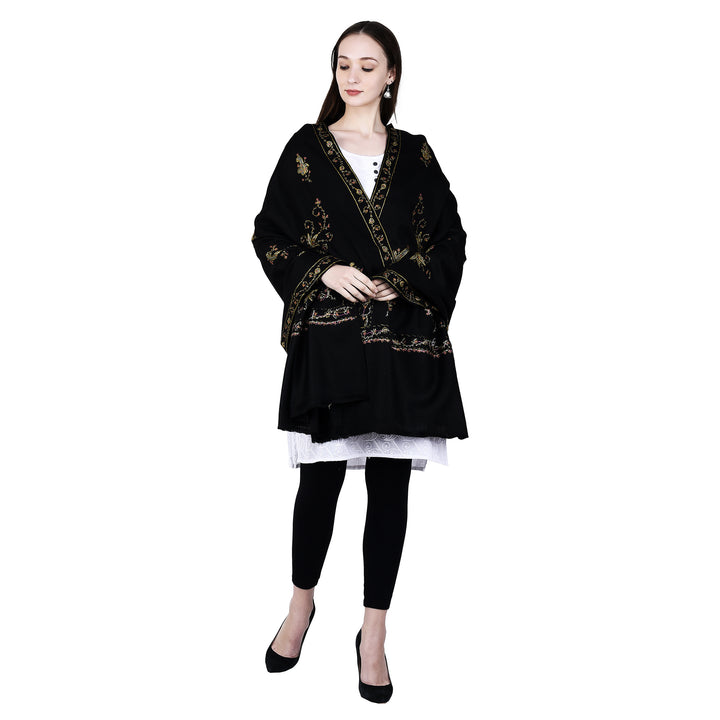 Women's Hand Embroidered Wool Shawl