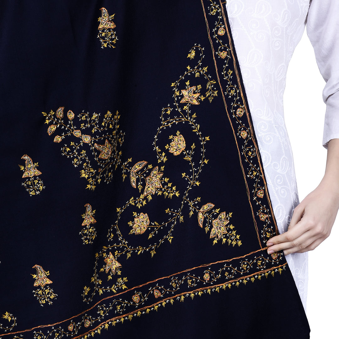 Women's Hand Embroidered Wool Shawl