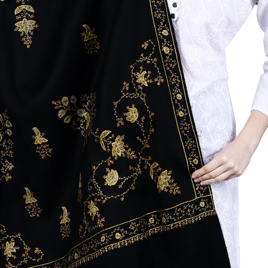 Women's Hand Embroidered Wool Shawl
