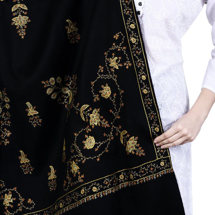 Women's Hand Embroidered Wool Shawl