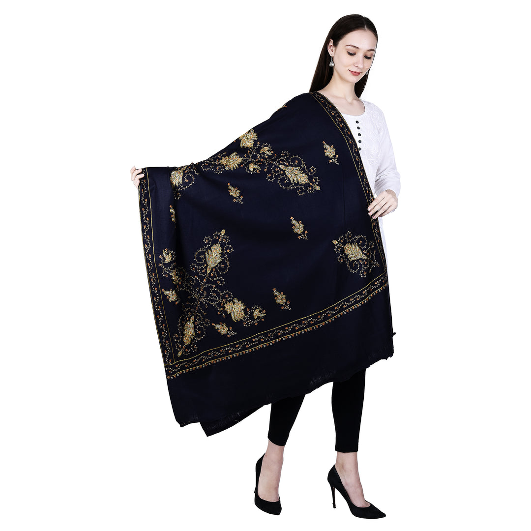 Women's Hand Embroidered Wool Shawl