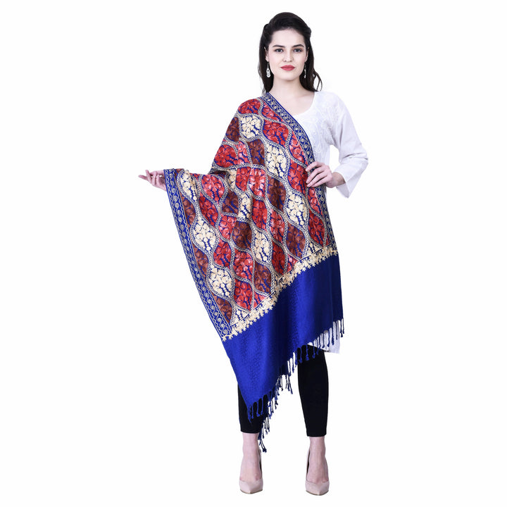 Women's Aari Embroidered Wool Stole