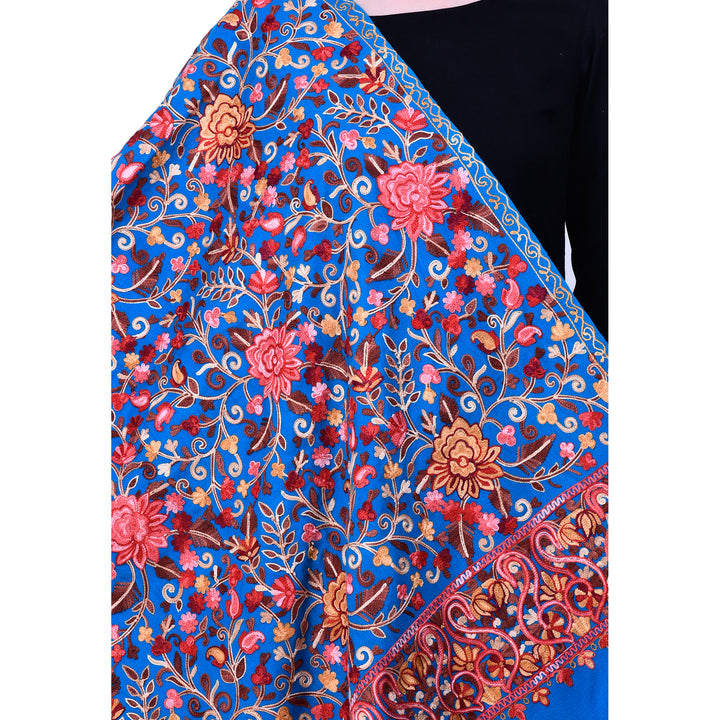Women's Aari Embroidered Wool Stole