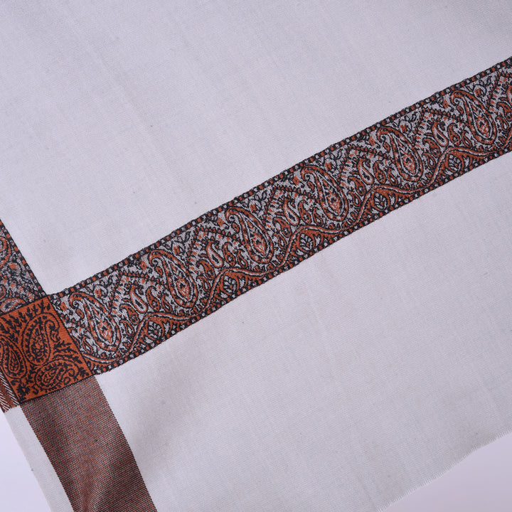 Men's Pure Wool Border Shawl