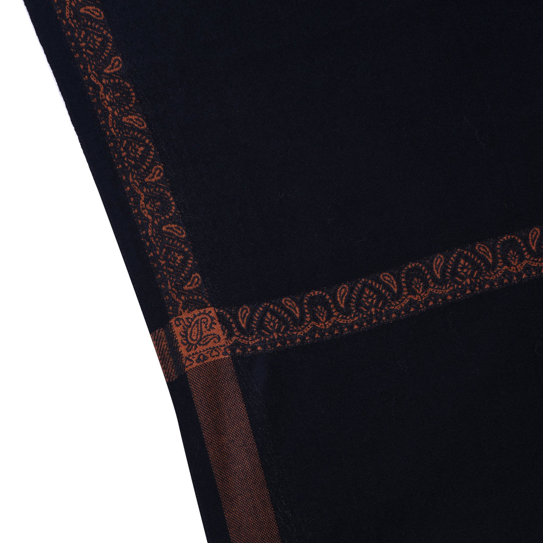 Men's Pure Wool Border Shawl