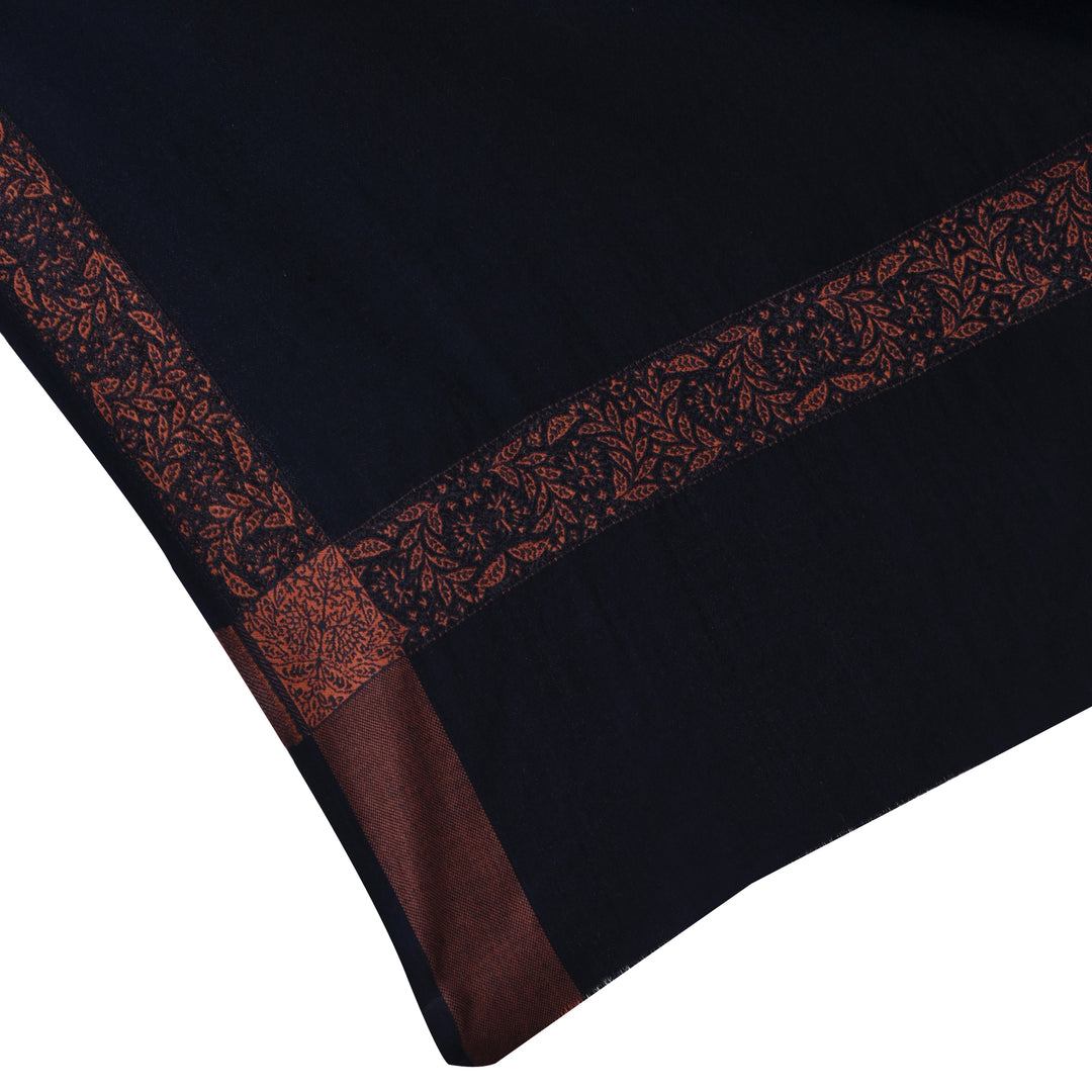 Men's Pure Wool Border Shawl